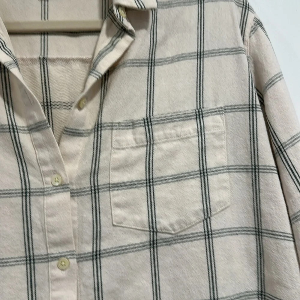 Madewell Windowpane Oversized Button Down - Picture 3 of 4